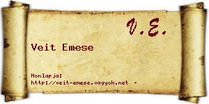 Veit Emese névjegykártya